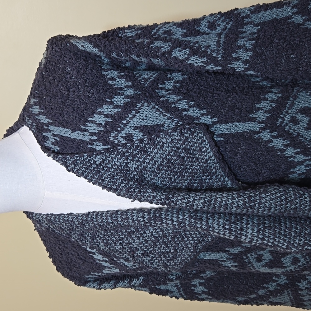 POL‎ Aztec Chunky Knit Oversized Sweater Cardigan Size S Western Southwestern - Picture 4 of 14